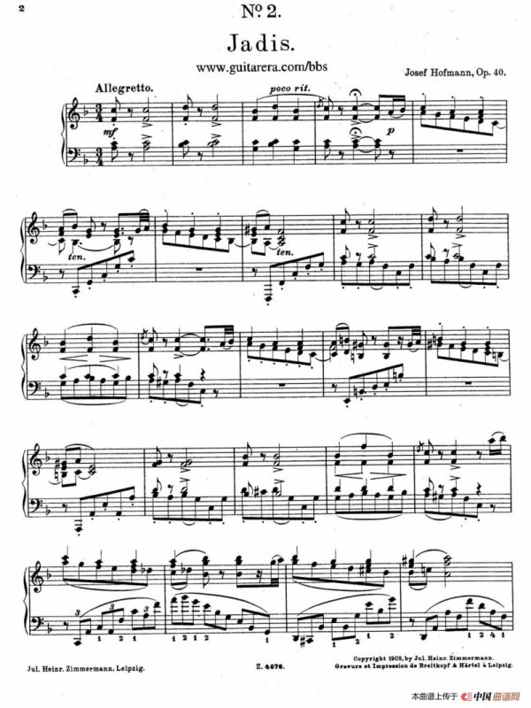 Charakterskizzen Op.40（个性素描 2. 往事 Jadis）