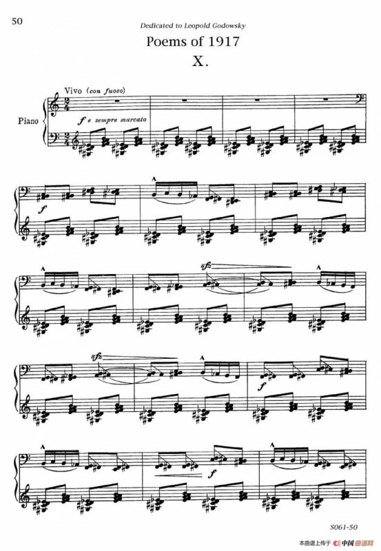 Poems of 1917 Op.41（1917之诗 10. 亡灵之舞）