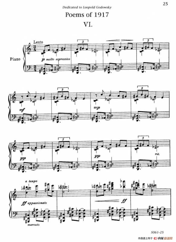 Poems of 1917 Op.41（1917之诗 6. 战壕挽歌）