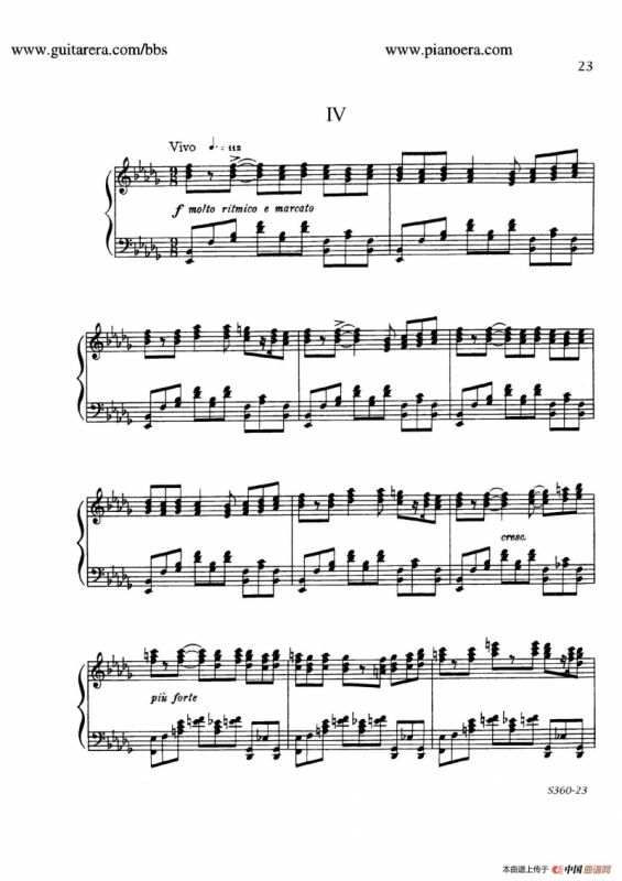 Fourth Piano Sonata S.360（第四钢琴奏鸣曲）