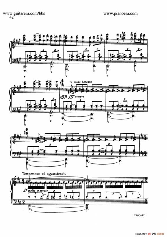 Fourth Piano Sonata S.360（第四钢琴奏鸣曲）