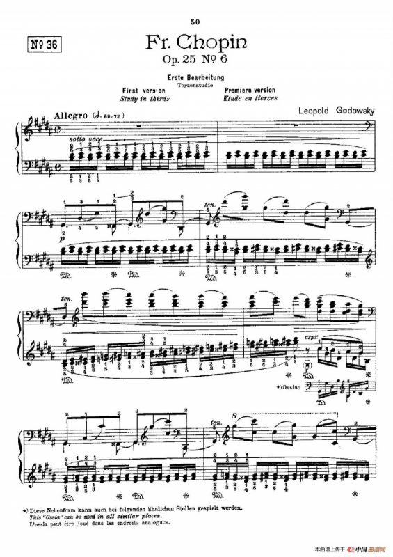 53首以肖邦练习曲为素材而作的练习曲（No.36）