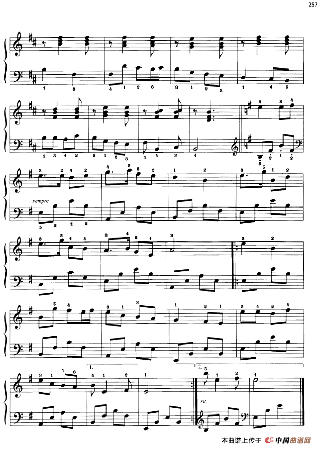 110首中国民歌钢琴小曲集：三月桃杏花儿开