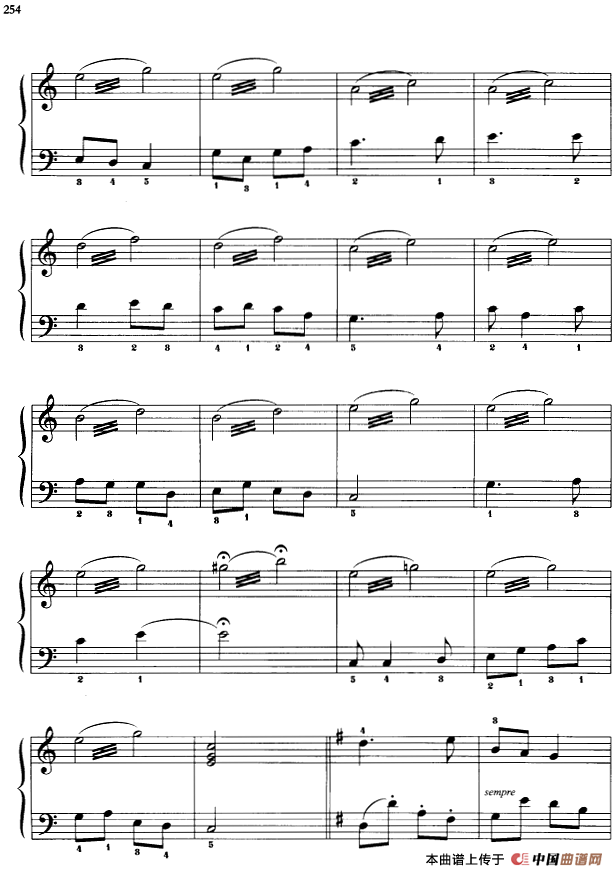 110首中国民歌钢琴小曲集：青山万里