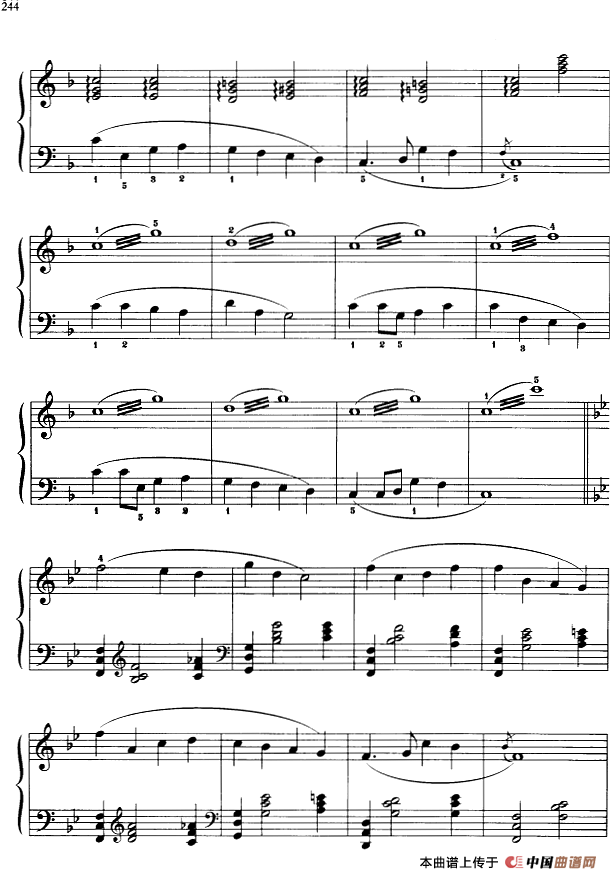 110首中国民歌钢琴小曲集：交城山