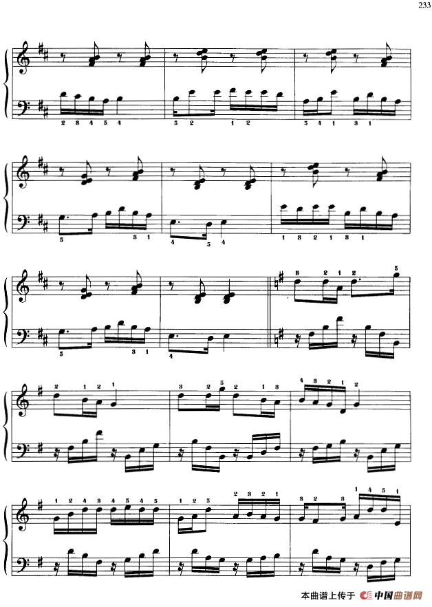 110首中国民歌钢琴小曲集：放风筝（甘肃民歌）