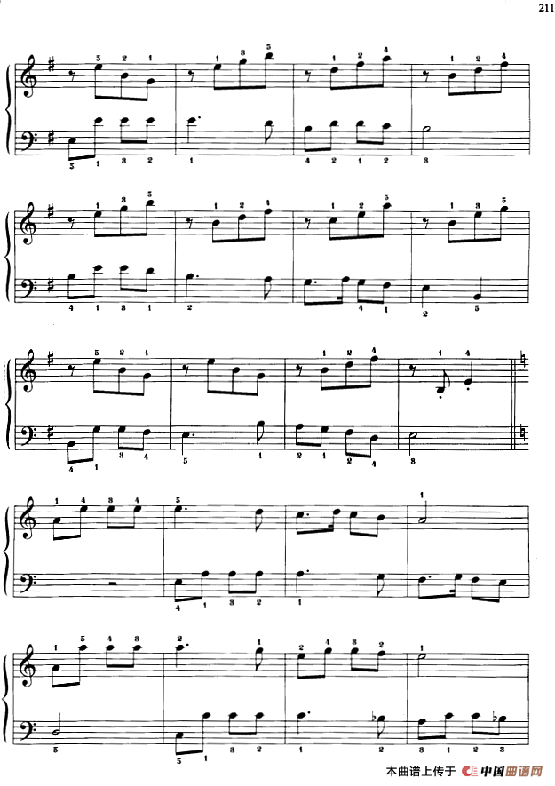 110首中国民歌钢琴小曲集：兰花草