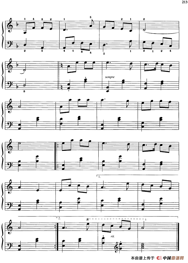 110首中国民歌钢琴小曲集：兰花草