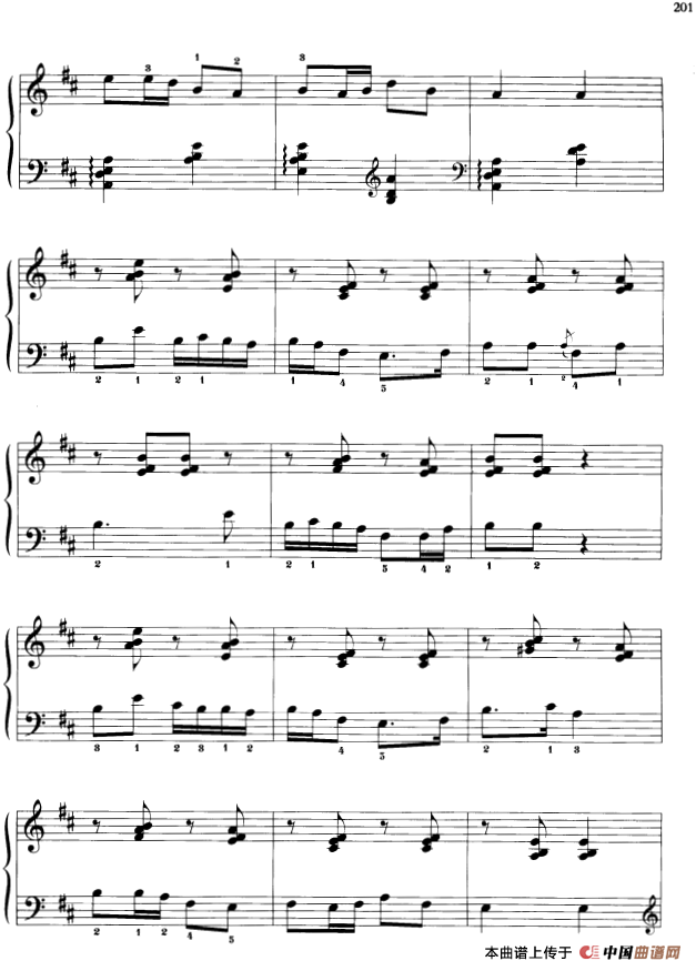 110首中国民歌钢琴小曲集：妹妹的山丹花儿开