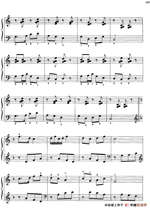 110首中国民歌钢琴小曲集：八月桂花开