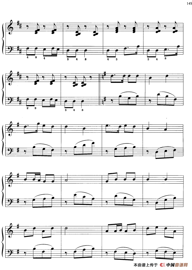 110首中国民歌钢琴小曲集：鄂伦春小唱和忠实的心哪想念你