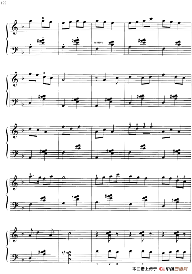 110首中国民歌钢琴小曲集：小拜年