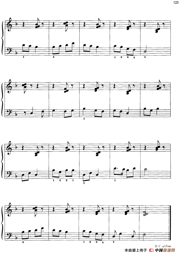 110首中国民歌钢琴小曲集：小拜年