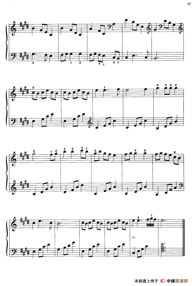 110首中国民歌钢琴小曲集：道拉基（桔梗谣）