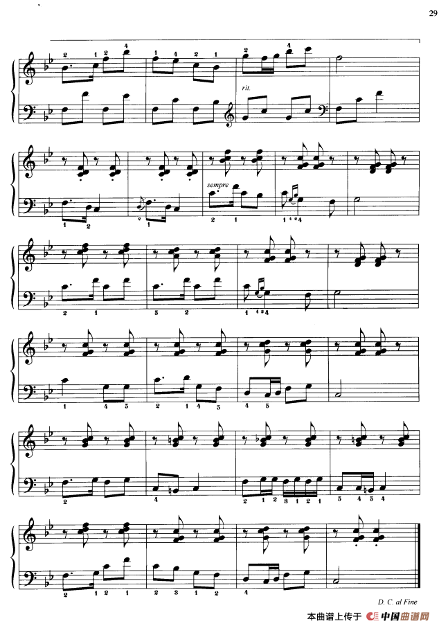 110首中国民歌钢琴小曲集：扁担歌