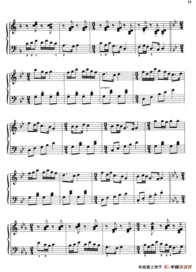 110首中国民歌钢琴小曲集：里郎歌