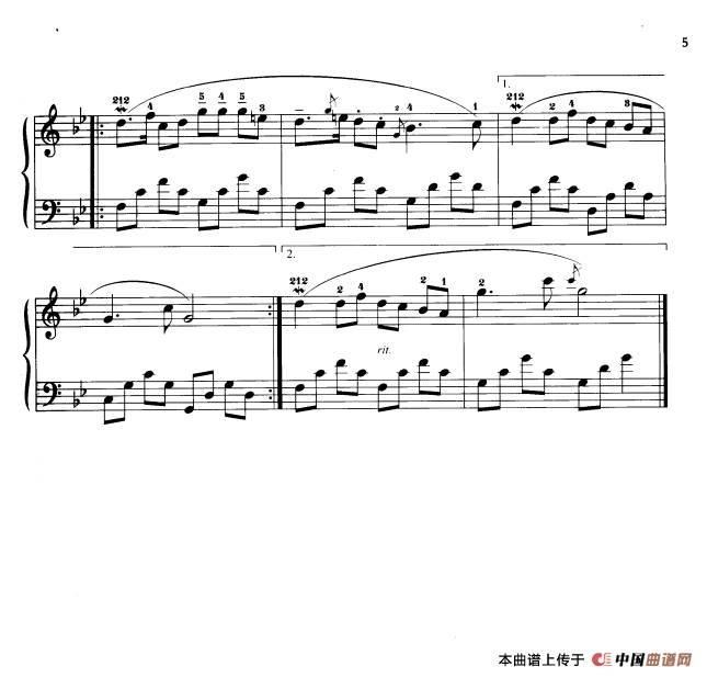 110首中国民歌钢琴小曲集：绣金匾