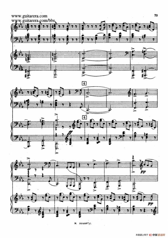 第二双钢琴组曲 Suite for Two Pianos No.2 Op.17（4. 塔兰泰拉舞曲 Tarantella）