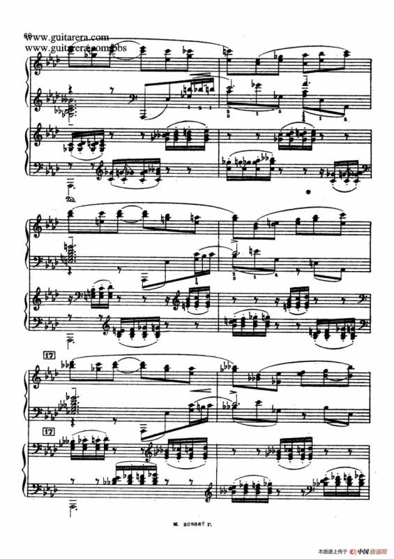 第二双钢琴组曲 Suite for Two Pianos No.2 Op.17（3. 浪漫曲 Romance）