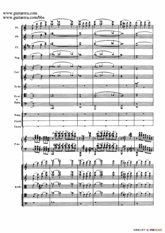 c小调第二钢琴协奏曲 Op.18（第三乐章总谱P25——37）