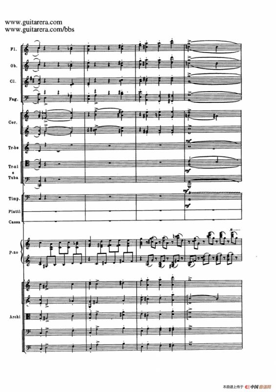 c小调第二钢琴协奏曲 Op.18（第三乐章总谱P25——37）