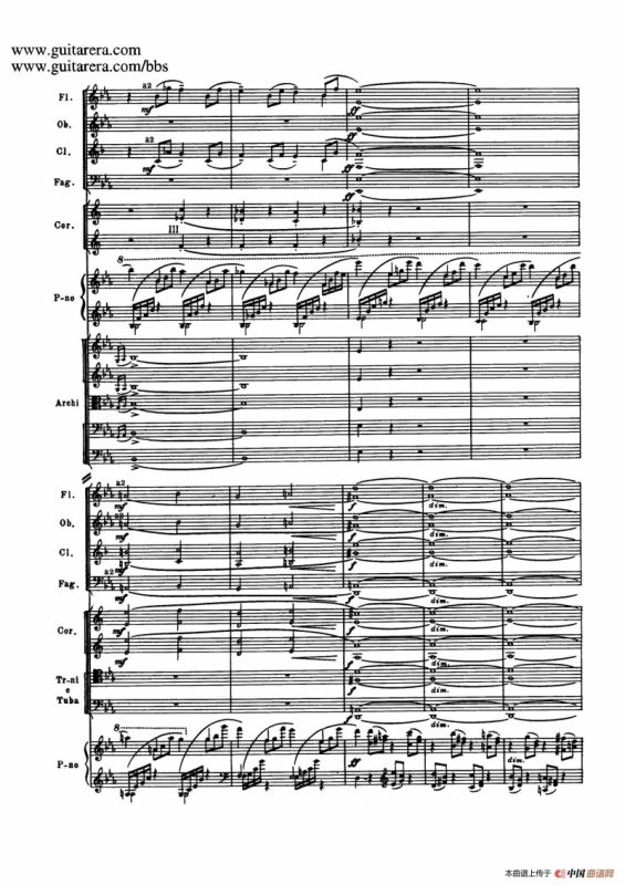 c小调第二钢琴协奏曲 Op.18（第三乐章总谱P13——24）