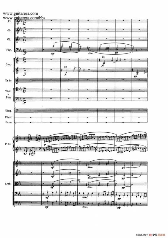 c小调第二钢琴协奏曲 Op.18（第三乐章总谱P13——24）