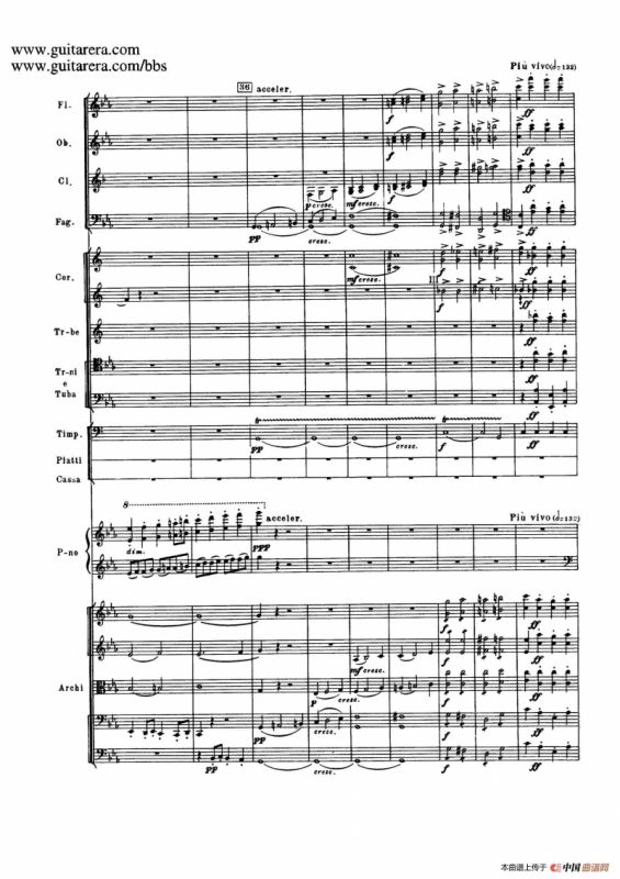 c小调第二钢琴协奏曲 Op.18（第三乐章总谱P13——24）