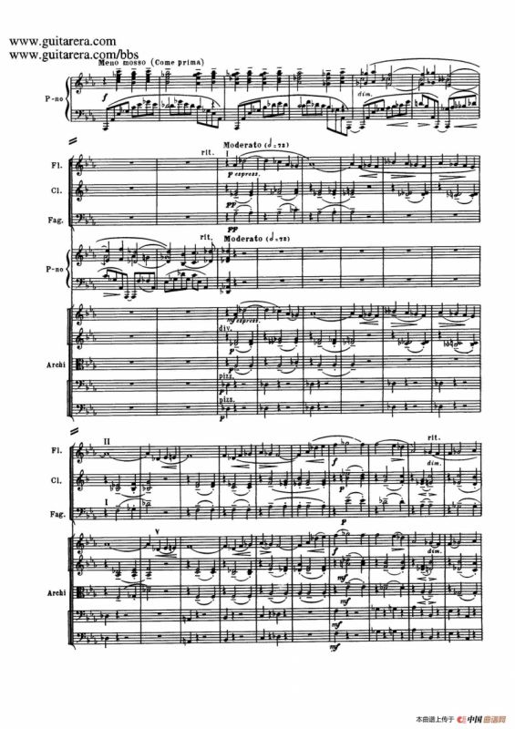 c小调第二钢琴协奏曲 Op.18（第三乐章总谱P13——24）