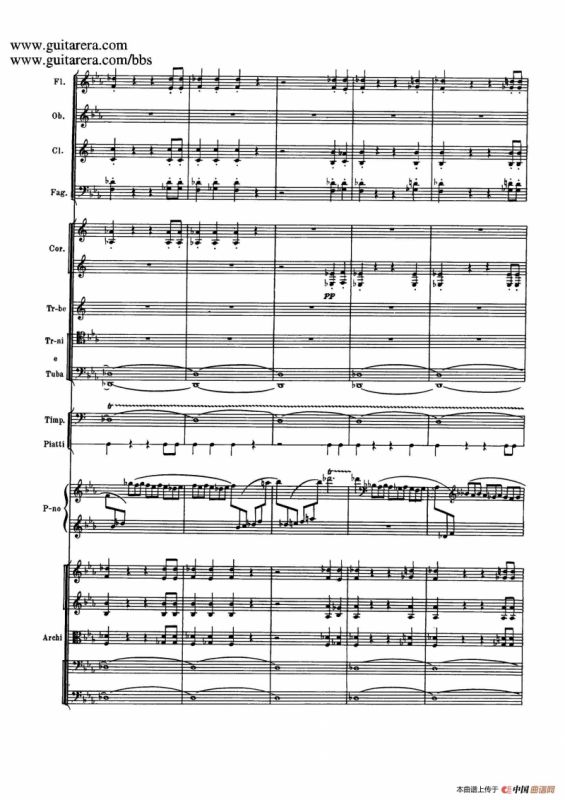 c小调第二钢琴协奏曲 Op.18（第三乐章总谱P13——24）