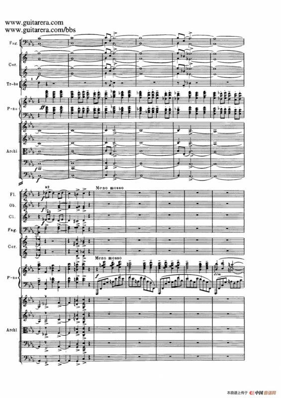 c小调第二钢琴协奏曲 Op.18（第三乐章总谱P1——12）