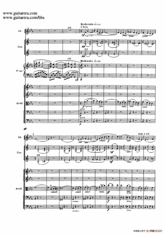 c小调第二钢琴协奏曲 Op.18（第三乐章总谱P1——12）