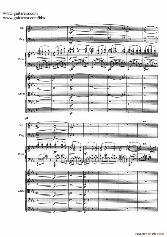 c小调第二钢琴协奏曲 Op.18（第三乐章总谱P1——12）