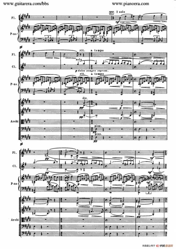 c小调第二钢琴协奏曲 Op.18（第二乐章总谱）