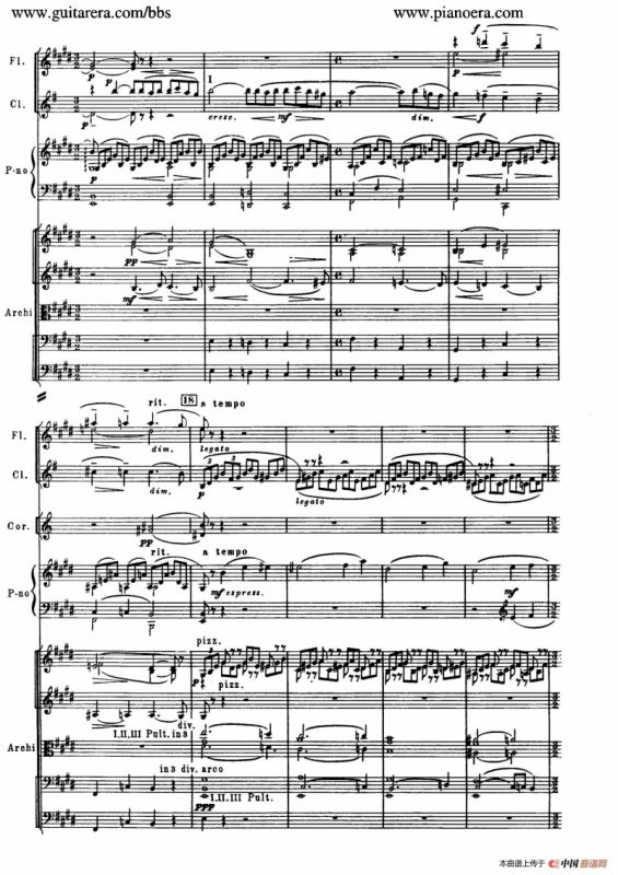 c小调第二钢琴协奏曲 Op.18（第二乐章总谱）