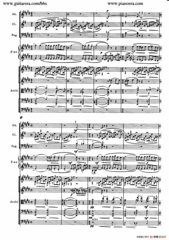 c小调第二钢琴协奏曲 Op.18（第二乐章总谱）