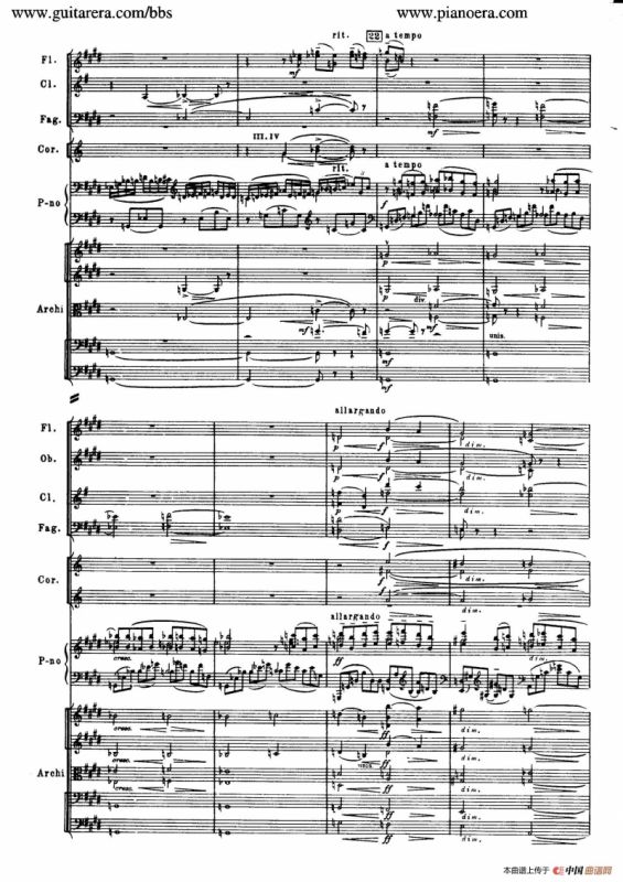 c小调第二钢琴协奏曲 Op.18（第二乐章总谱）