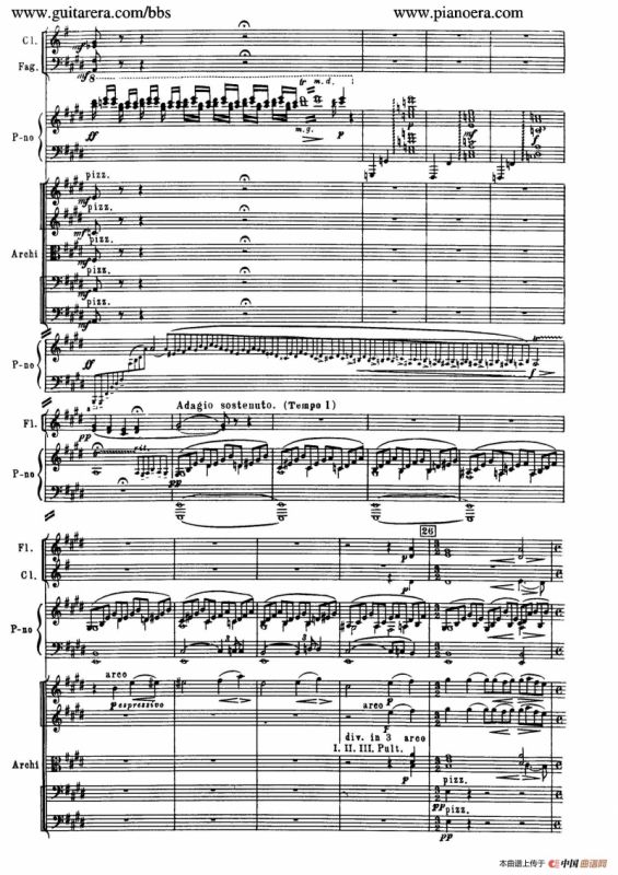 c小调第二钢琴协奏曲 Op.18（第二乐章总谱）