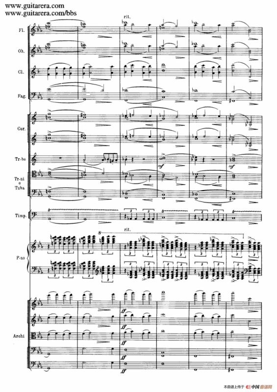 c小调第二钢琴协奏曲 Op.18（第一乐章总谱·P28——36）