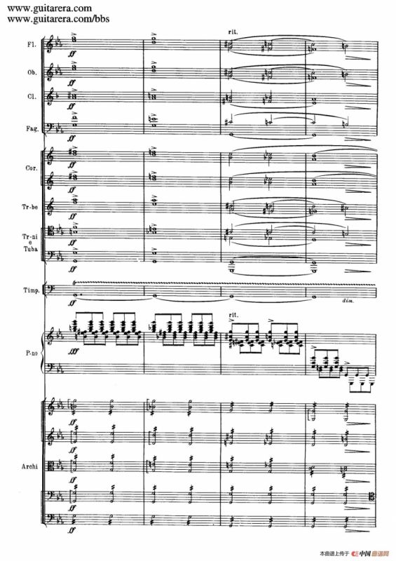 c小调第二钢琴协奏曲 Op.18（第一乐章总谱·P28——36）