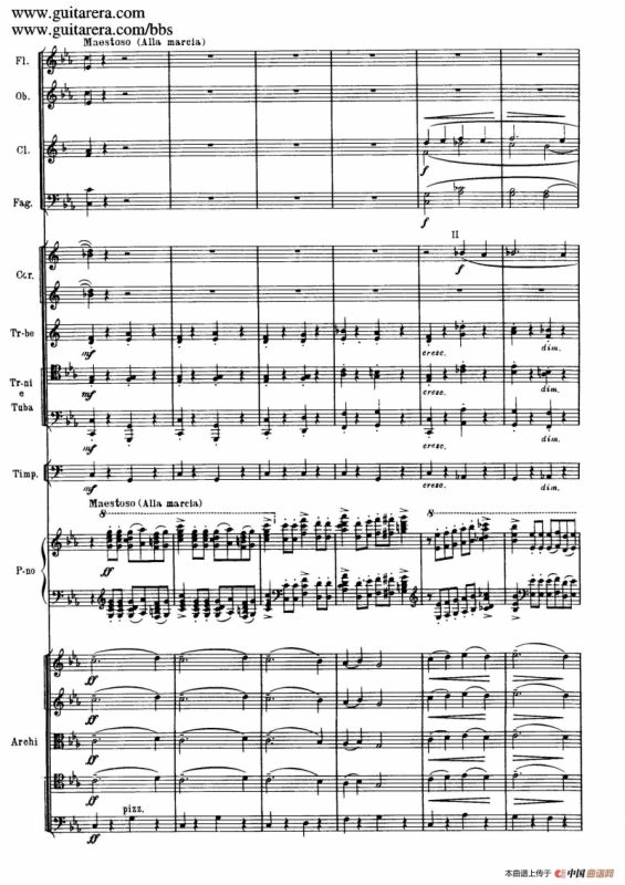 c小调第二钢琴协奏曲 Op.18（第一乐章总谱·P28——36）