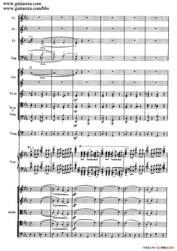 c小调第二钢琴协奏曲 Op.18（第一乐章总谱·P28——36）