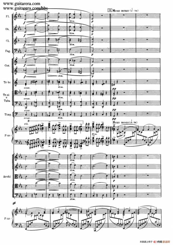 c小调第二钢琴协奏曲 Op.18（第一乐章总谱·P28——36）