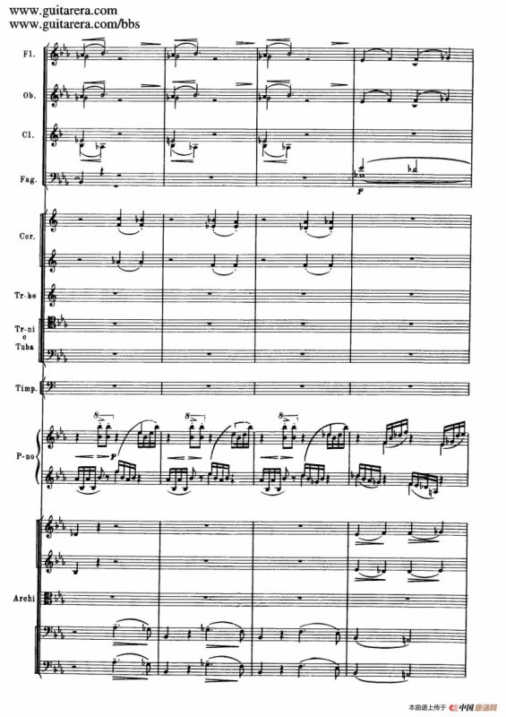 c小调第二钢琴协奏曲 Op.18（第一乐章总谱·P19——27）