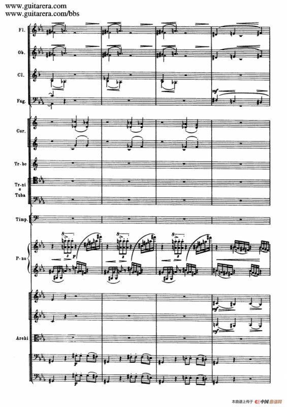 c小调第二钢琴协奏曲 Op.18（第一乐章总谱·P19——27）