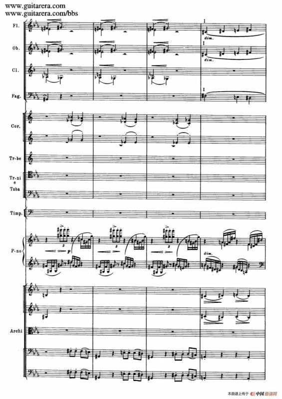 c小调第二钢琴协奏曲 Op.18（第一乐章总谱·P19——27）