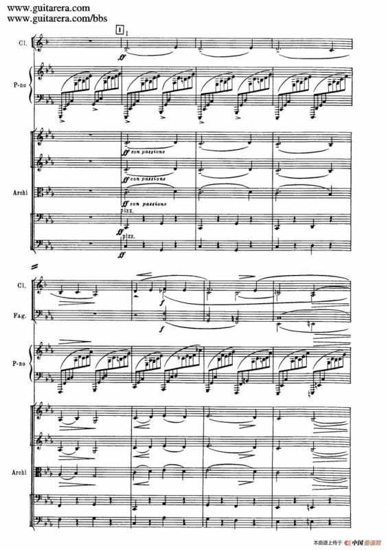 c小调第二钢琴协奏曲 Op.18（第一乐章总谱·P1——9）