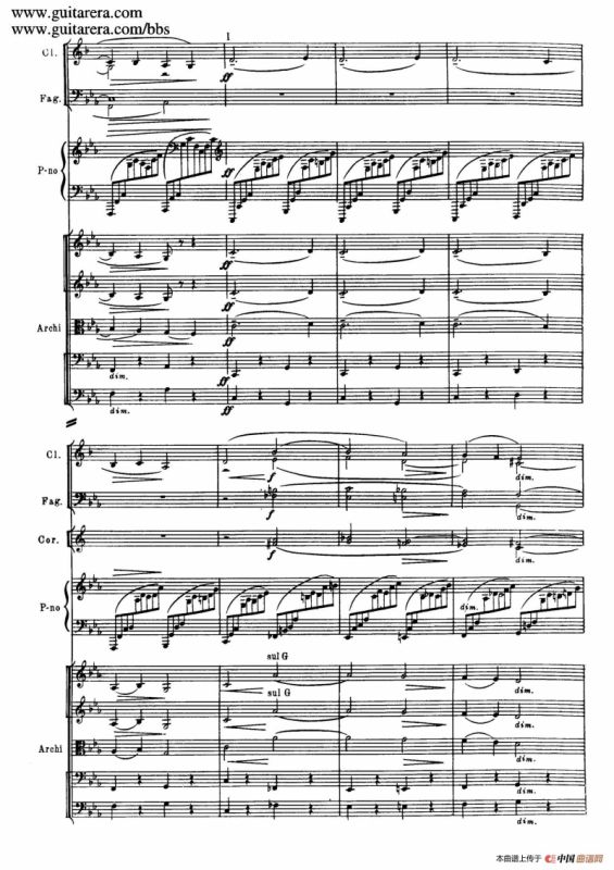 c小调第二钢琴协奏曲 Op.18（第一乐章总谱·P1——9）