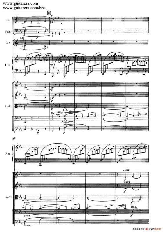 c小调第二钢琴协奏曲 Op.18（第一乐章总谱·P1——9）