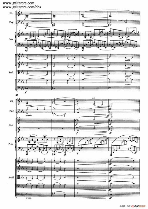 c小调第二钢琴协奏曲 Op.18（第一乐章总谱·P1——9）